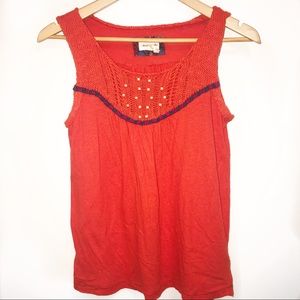 Anthropologie Meadow Rue Orange tamarindo top-S